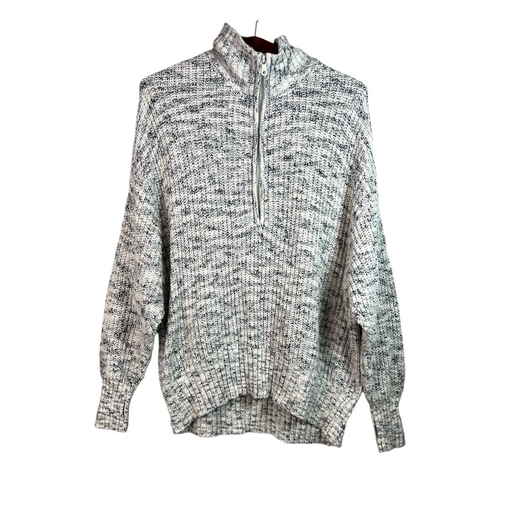 OFFLINE By Aerie Chillside Quarter Zip Sweater Gray Oversized Lounge Comfy Sz S
